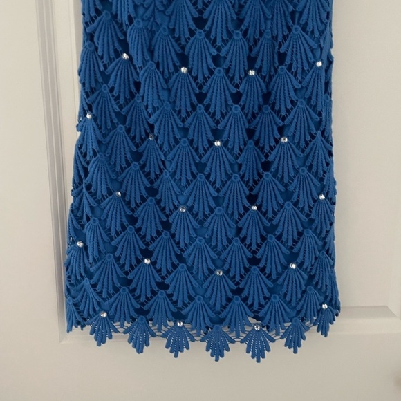 Lilly Pulitzer Crochet Wavy Shell Rhinestone Embellished Sheath Dress - Picture 5 of 6